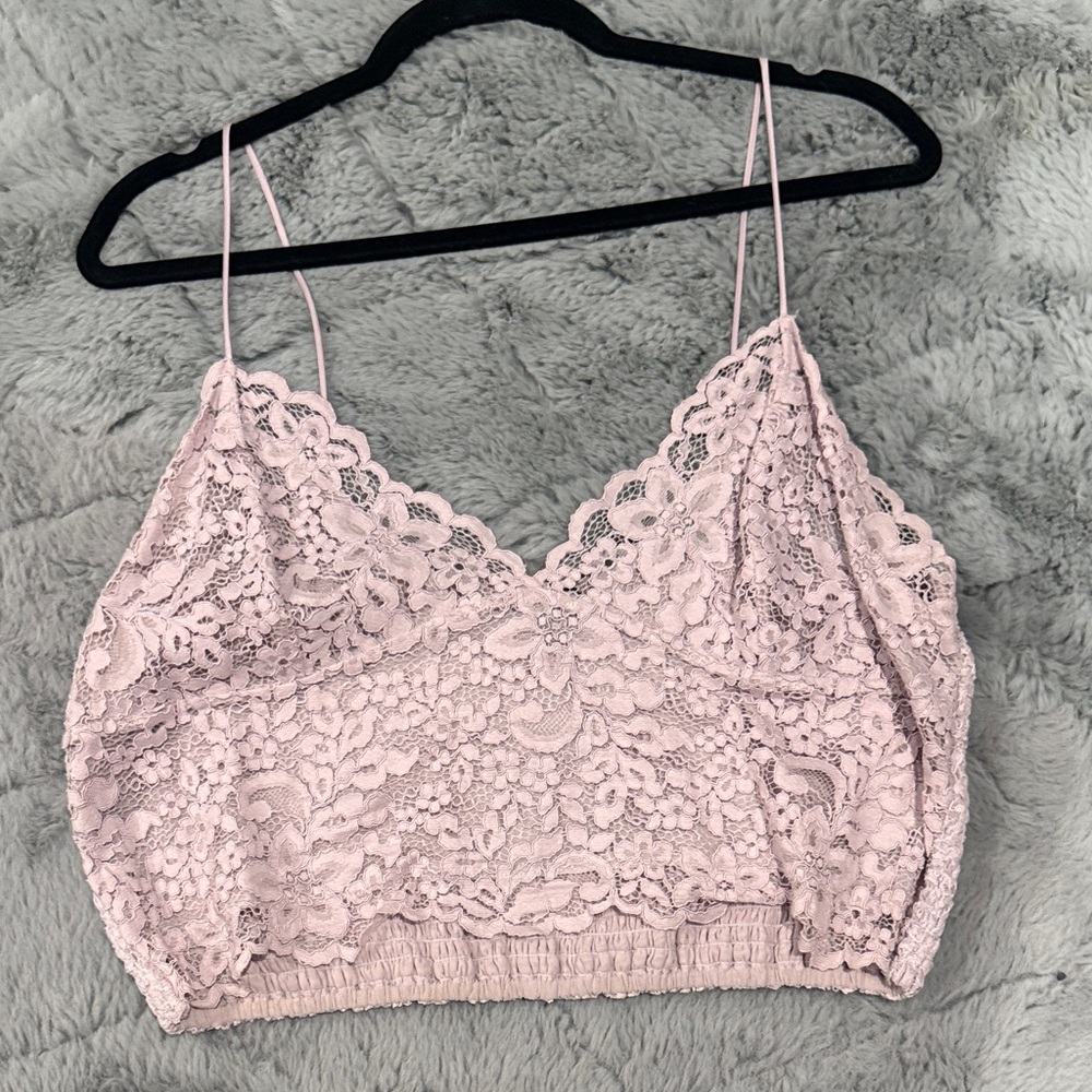 Express Lace Cami in Soft Pink